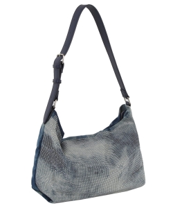 Rhinestone Denim Shoulder Bag Hobo JY-0524-M DENIM